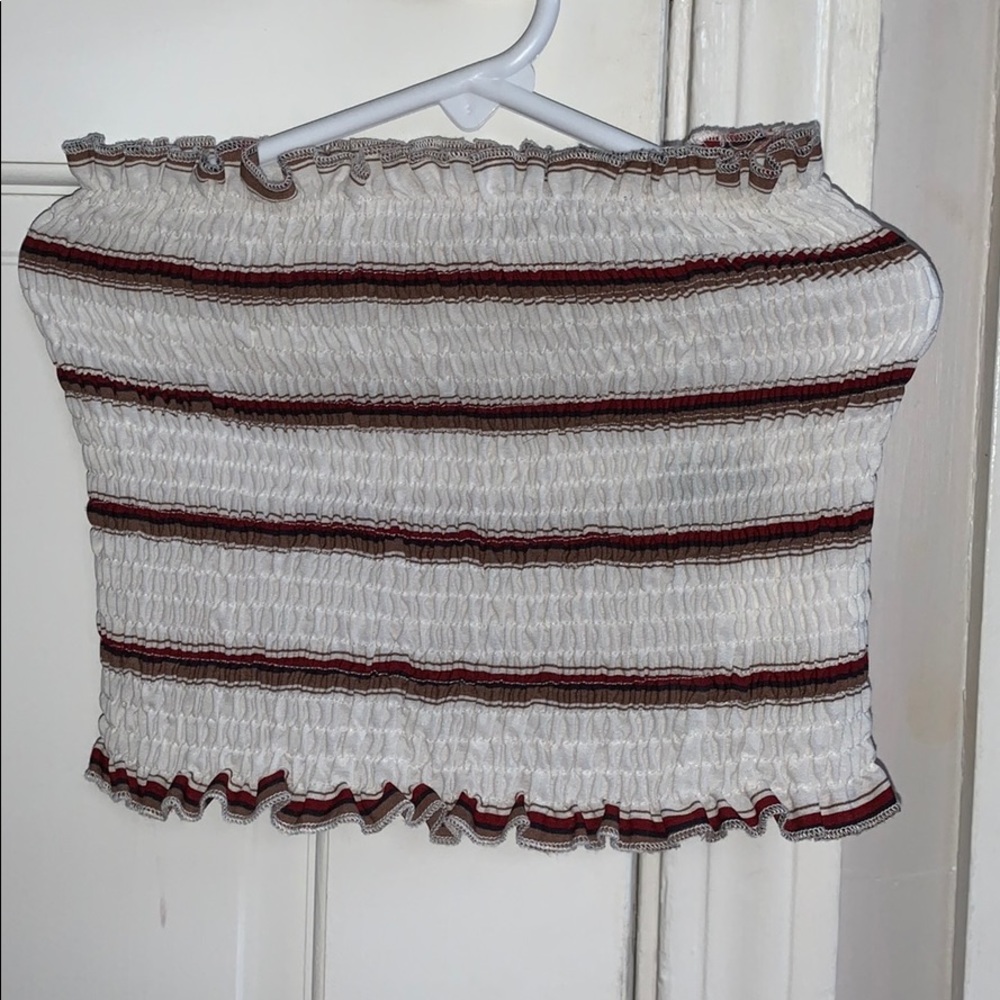Red stripe tube top